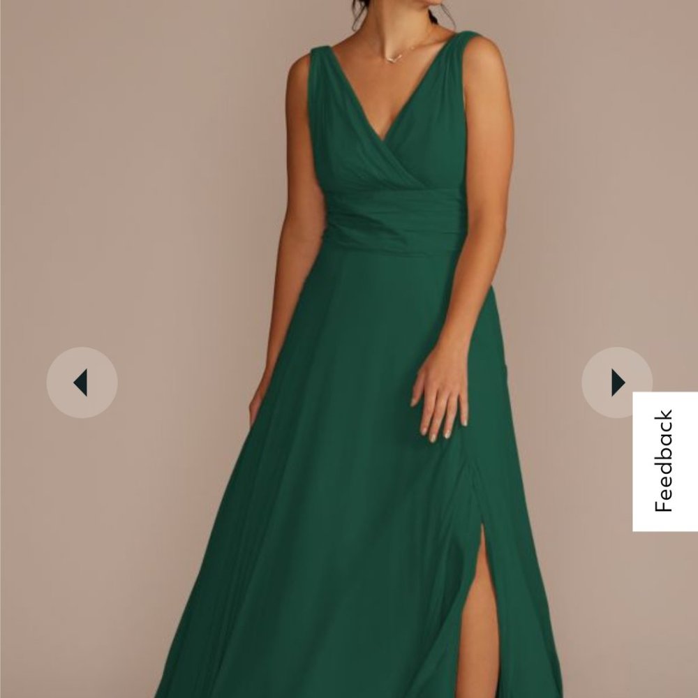 Size 6 surplice tank long chiffon dress - Juniper
